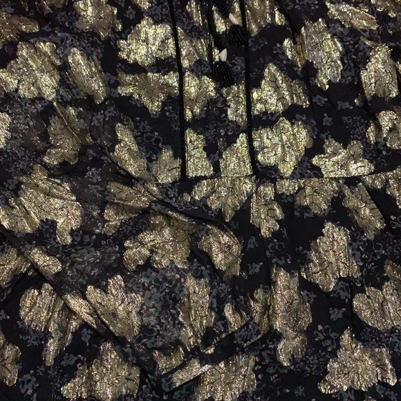 Zara Black ruffle mini dress with metallic thread - Picture 10 of 11